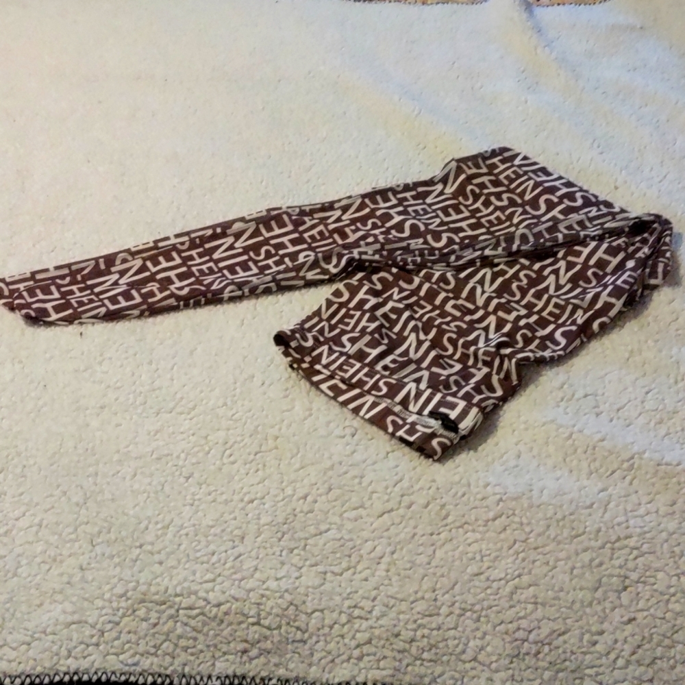 Brown & White SheIn leggings